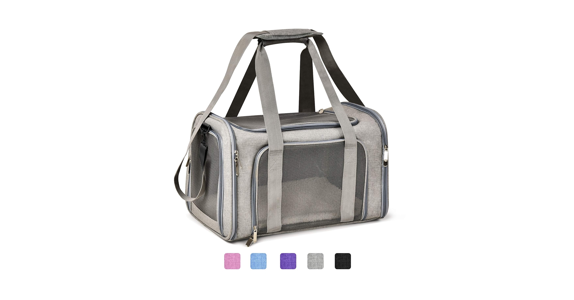Henkelion Cat Carrier, Soft-Sided TSA Airline Approved (Grey)